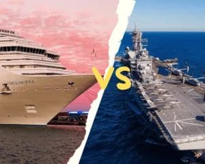 cruise ship vs aircraft carrier