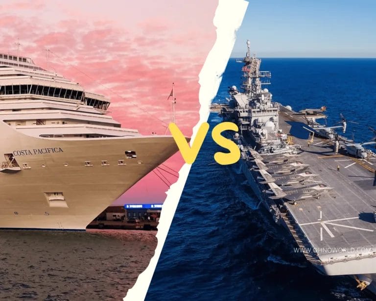 cruise ship vs aircraft carrier