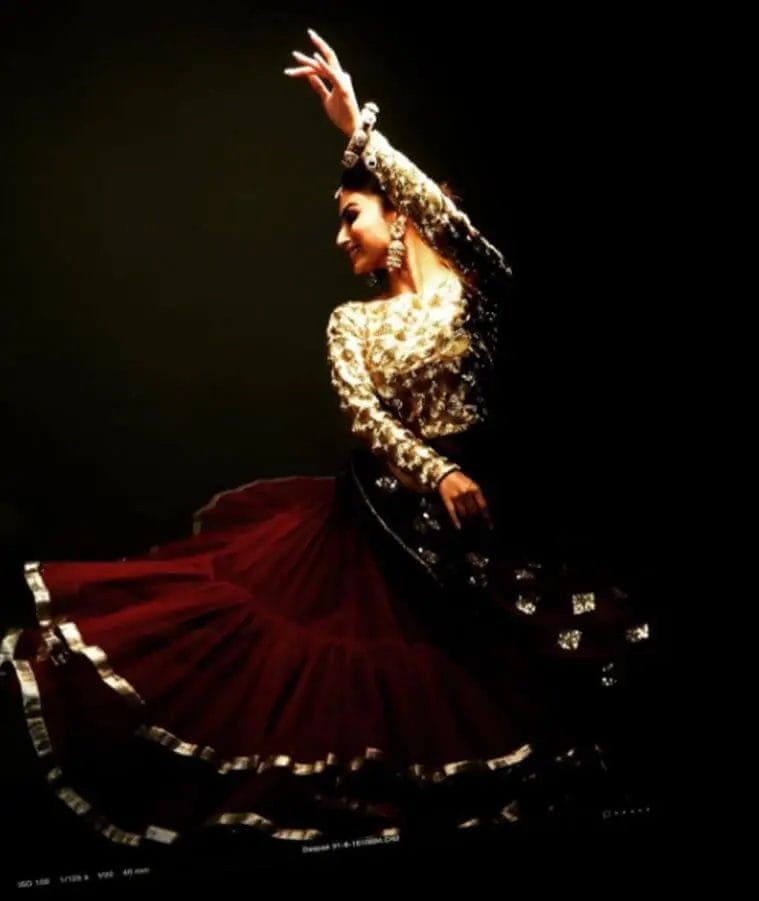 Dancing in Lehenga Pose